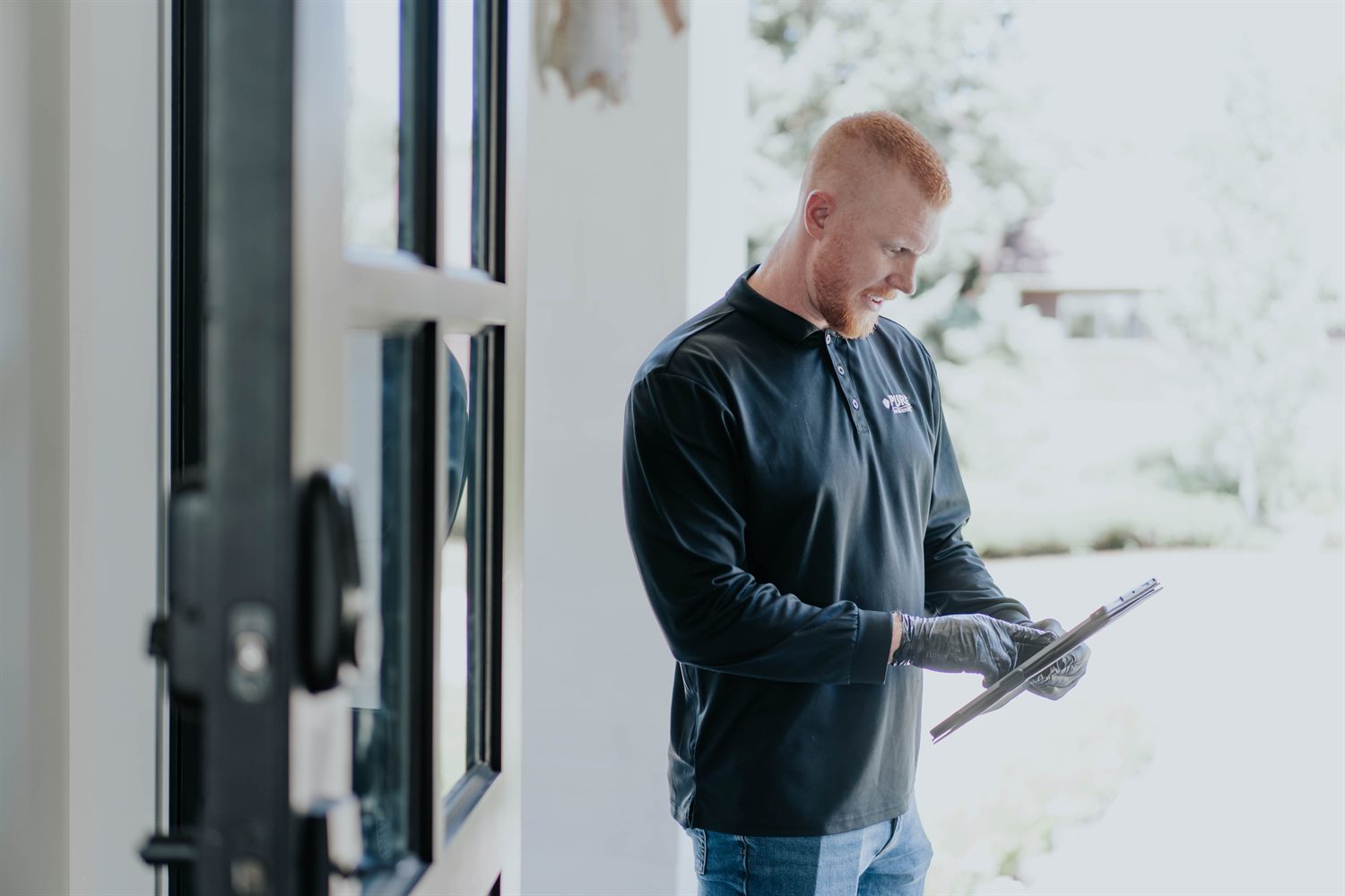 My Pure Environment technician inspecting an HVAC system for mold in Spokane, WA